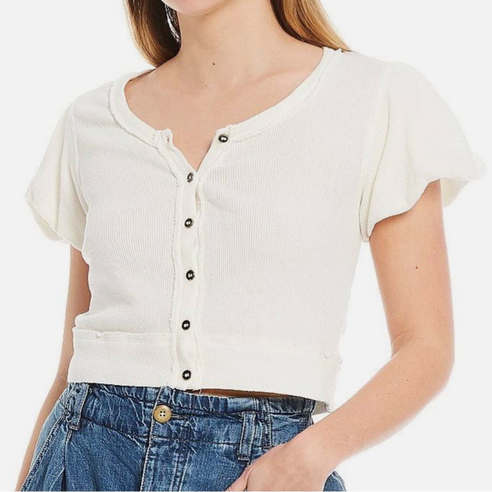Free People Puff Sleeve Blouse